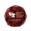 Red Marble Octagon Award (6")